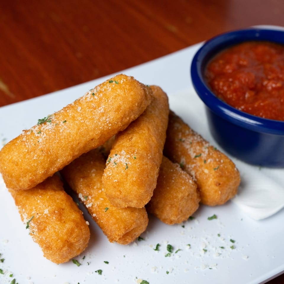 Savor our mozzarella sticks